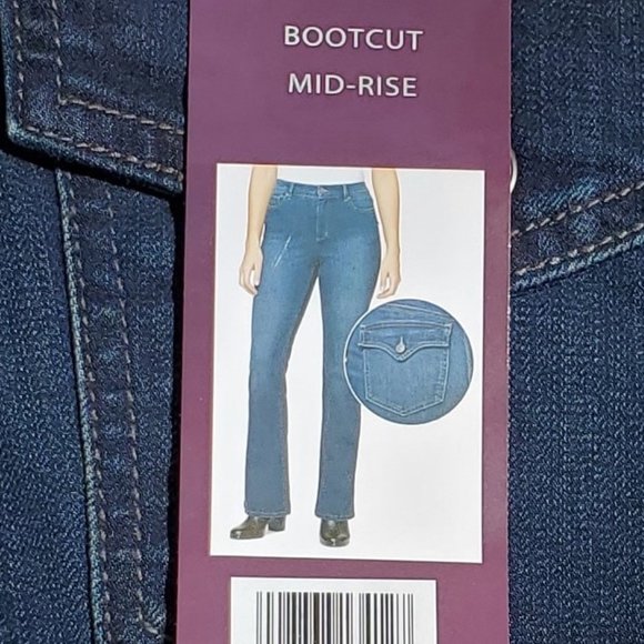 Gloria Vanderbilt Denim - Gloria Vanderbilt Ladies' Mid-Rise Bootcut Jeans 8